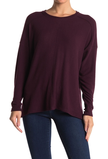Imbracaminte femei h by bordeaux center seam hacci knit pullover rosewood