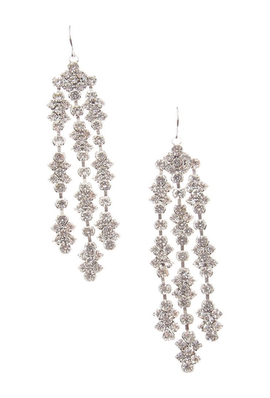 Bijuterii femei cristabelle pave crystal three-row chandelier drop earrings cry