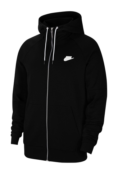 Imbracaminte barbati nike sportswear club full-zip jersey hoodie blackwhite
