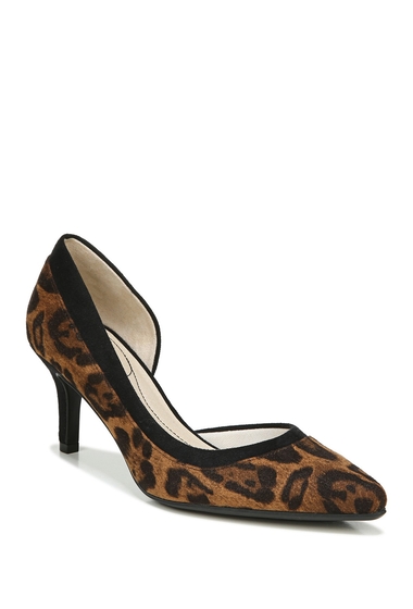 Incaltaminte femei lifestride swann leopard print dorsay pump - wide width available brown