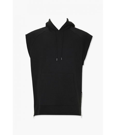 Imbracaminte barbati forever21 sleeveless side-zip hoodie black