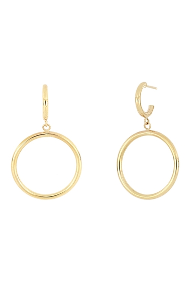 Bijuterii femei bony levy 14k yellow gold polished circle dangle earrings 14k