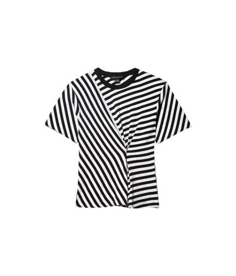 Imbracaminte femei sportmax code mercerized cotton striped blouse whiteblack
