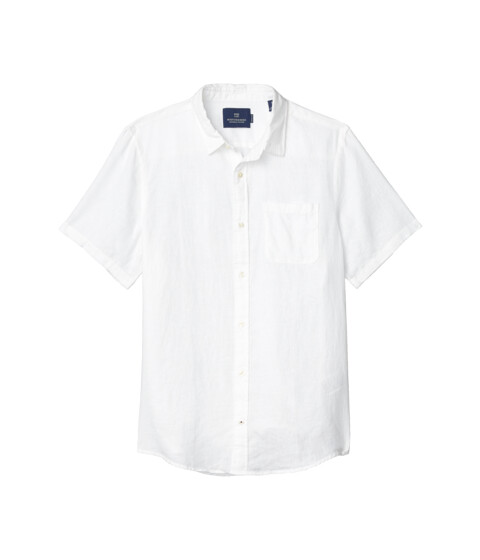 Imbracaminte barbati scotch soda regular fit - short sleeve garment - dyed linen shirt white