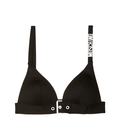 Imbracaminte femei moschino buckle triangle bikini top black