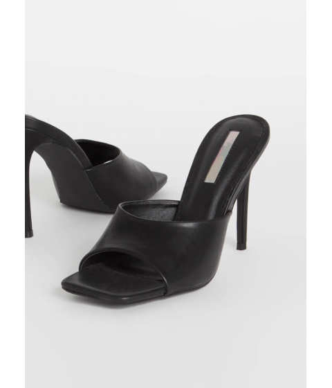 Incaltaminte femei cheapchic slip dress peep-toe mule heels black