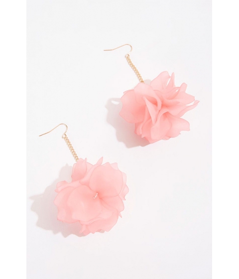Bijuterii femei forever21 floral drop earrings pink