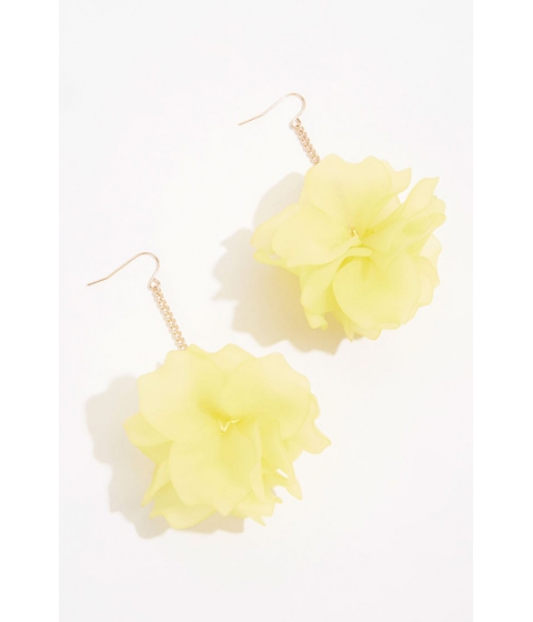 Bijuterii femei forever21 floral drop earrings yellow
