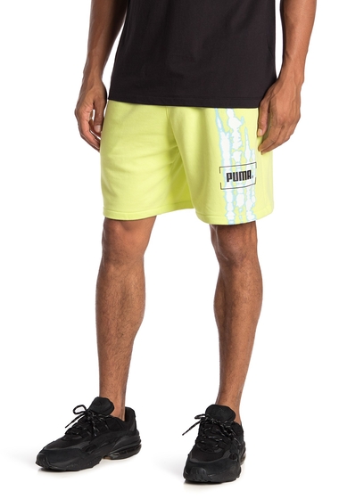 Imbracaminte barbati puma tie dye graphic shorts green