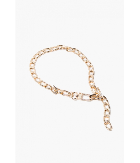 Bijuterii femei forever21 lariat curb chain necklace gold