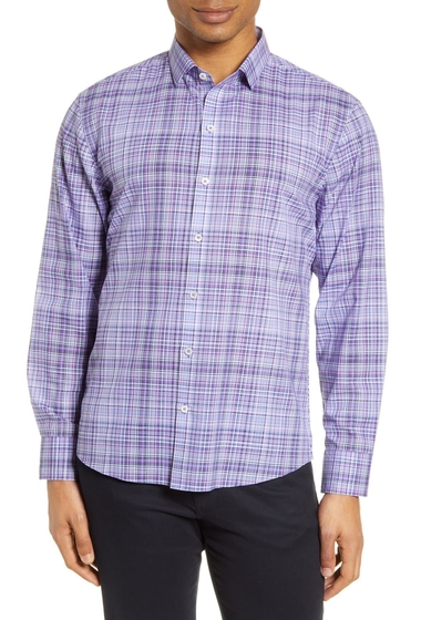 Imbracaminte barbati zachary prell classic fit plaid button-up shirt purple