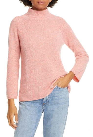 Imbracaminte femei kinross marled mock neck cashmere sweater cameliabiscotti