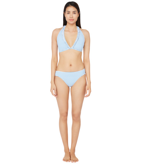 Imbracaminte femei lauren ralph lauren bengal stripe halter bra bikini swimsuit top bluewhite