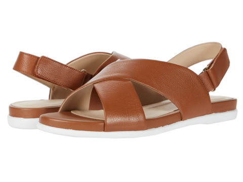 Incaltaminte femei cole haan grand ambition flat sandal ch british tan tumble leather