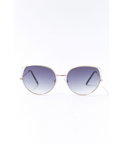 Ochelari femei forever21 round tinted metal sunglasses goldgrey