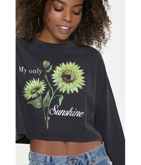 Imbracaminte femei forever21 my only sunshine graphic top blackmulti