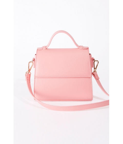 Genti femei forever21 flap-top mini crossbody bag pink