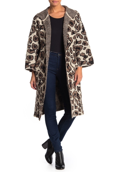 Imbracaminte femei love token leopard print sweater jacket animal