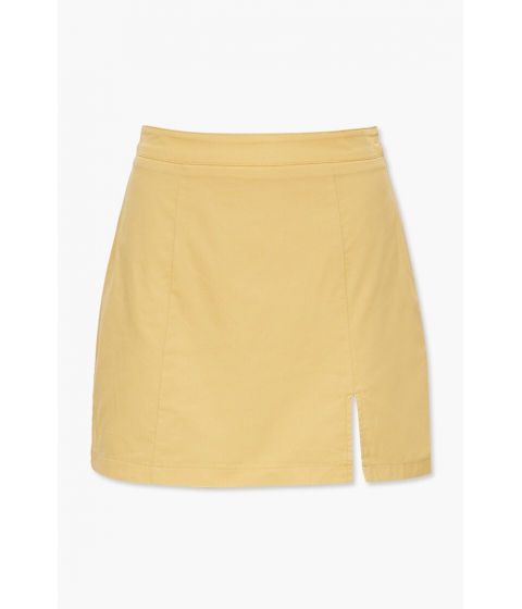Imbracaminte femei forever21 slit mini skirt yellow