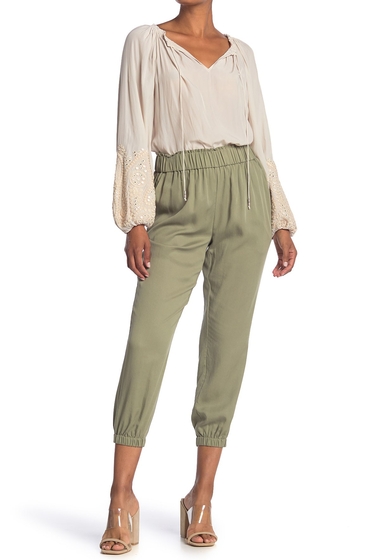 Imbracaminte femei ramy brook landry elasticized waist pants sage