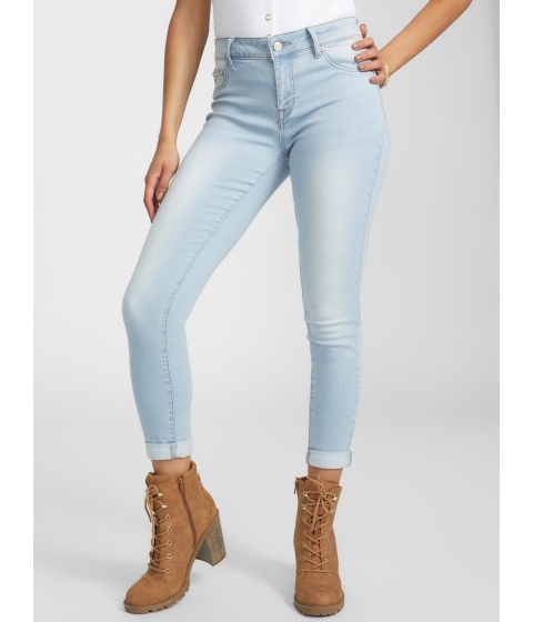 Imbracaminte femei guess mishell mid-rise skinny jeans light wash