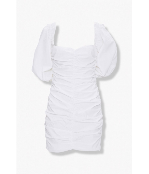 Imbracaminte femei forever21 ruched sweetheart dress white
