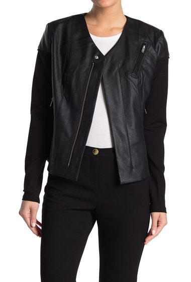 Imbracaminte femei love token nicki faux leather jacket black