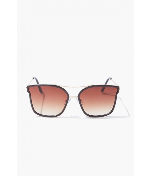 Ochelari femei forever21 square metal sunglasses goldbrown