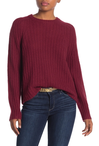 Imbracaminte femei 360 cashmere pamela ribbed wool cashmere blend sweater oxblood
