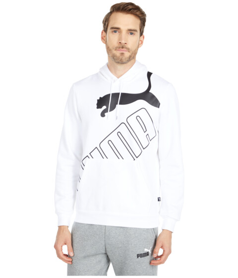 Imbracaminte barbati puma big logo fleece hoodie puma white
