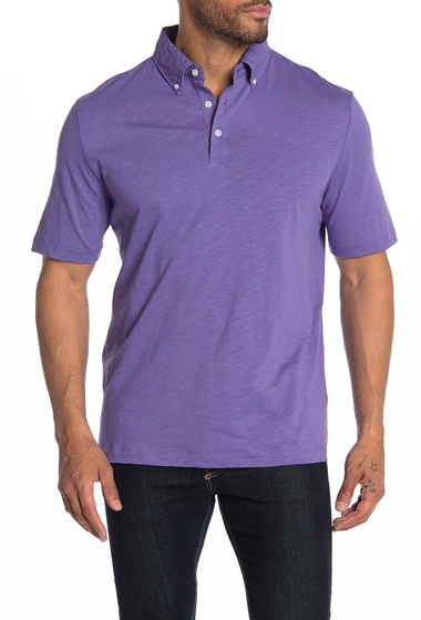 Imbracaminte barbati thomas dean short sleeve woven polo shirt lt purple