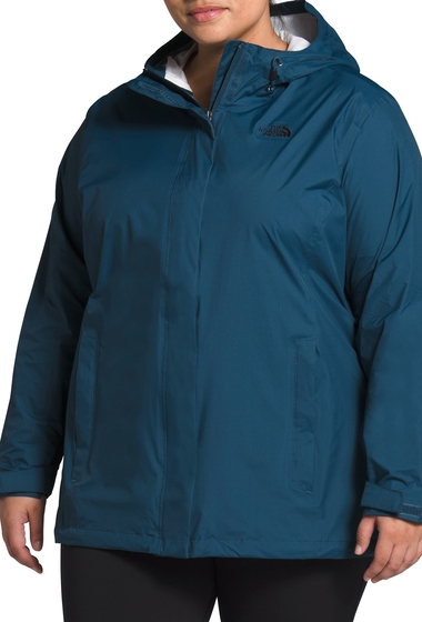 Imbracaminte femei the north face venture hooded jacket plus size blue wing
