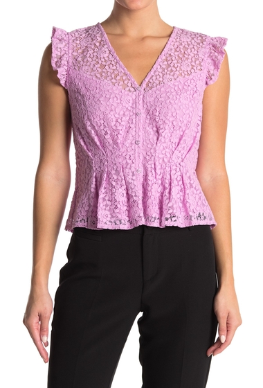 Imbracaminte femei laundry by shelli segal ruffle lace top orchid