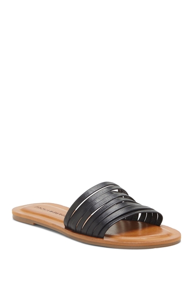 Incaltaminte femei lucky brand lalico strappy leather slide sandal black 01