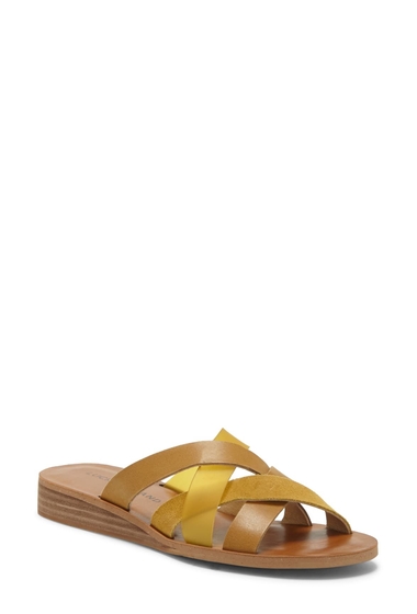 Incaltaminte femei lucky brand hallisa strappy leather sandal yellow 01