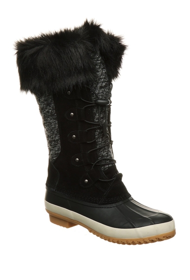 Incaltaminte femei bearpaw rory faux fur waterproof boot black ii 011