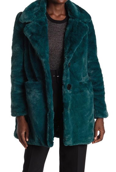 Imbracaminte femei sam edelman faux fur coat deep green
