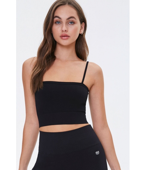 Imbracaminte femei forever21 active seamless ribbed cropped cami black