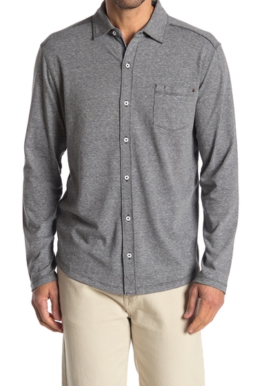 Imbracaminte barbati tommy bahama bodega beach button front knit shirt coal