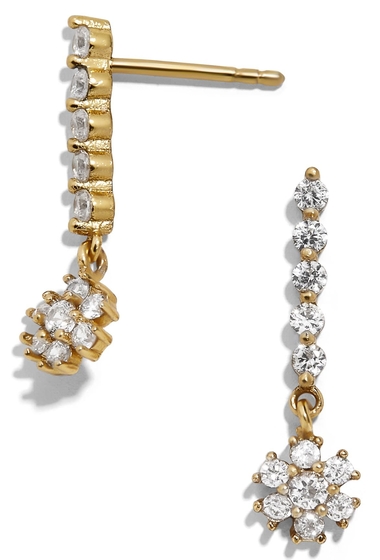 Bijuterii femei baublebar april crystal vermeil drop earrings gold