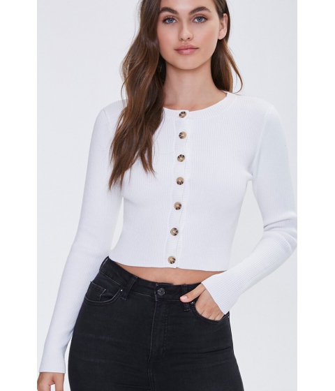 Imbracaminte femei forever21 ribbed knit cardigan white