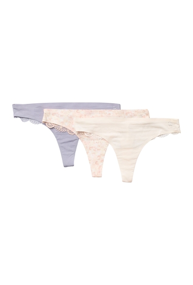 Imbracaminte femei jessica simpson ombre leopard print shiny thong - pack of 3 rose dust printangel winglil
