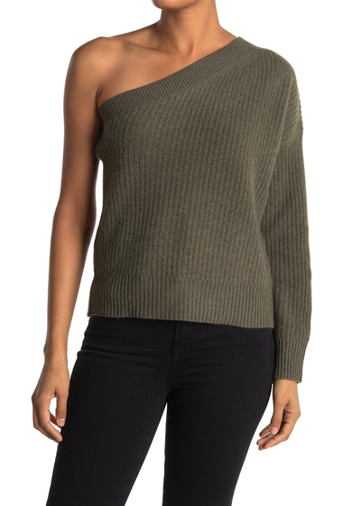 Imbracaminte femei 360 cashmere lena one shoulder cashmere sweater olive