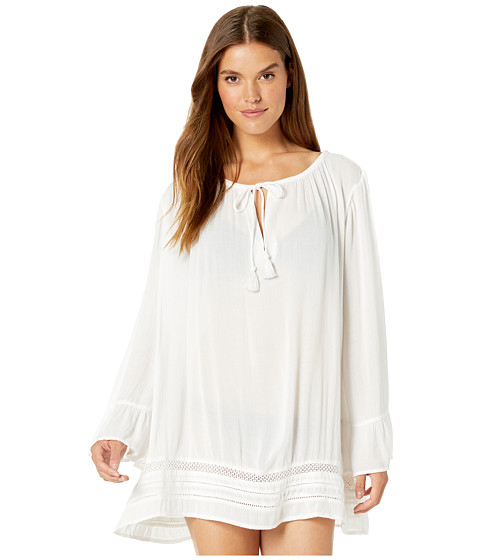 Imbracaminte femei roxy under the moon long sleeve summer dress bright white
