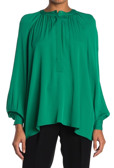 Imbracaminte femei reiss gwen balloon sleeve popover blouse green