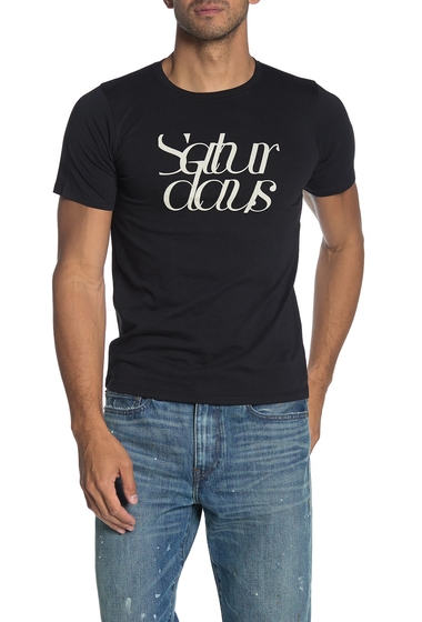Imbracaminte barbati saturdays nyc logo script t-shirt black