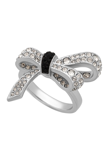 Bijuterii femei swarovski crystal pave mademoiselle ring - size 7 metallic