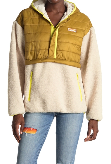 Imbracaminte femei mother the sher-puff faux shearling zip pullover beyond the summit