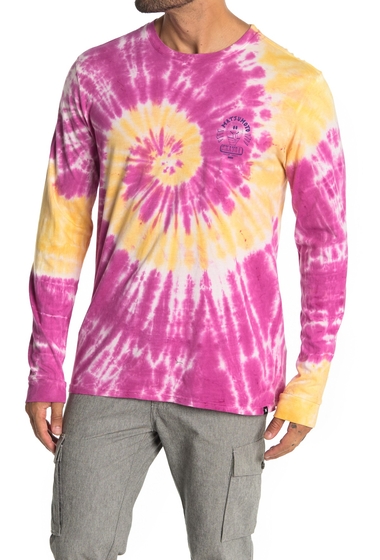 Imbracaminte barbati hurley tie dye long sleeve t-shirt multi-color