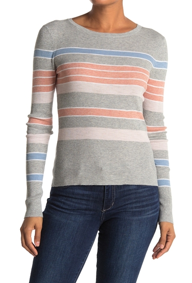 Imbracaminte femei 360 cashmere cypress stripe print sweater lt hgreyanique rose multi